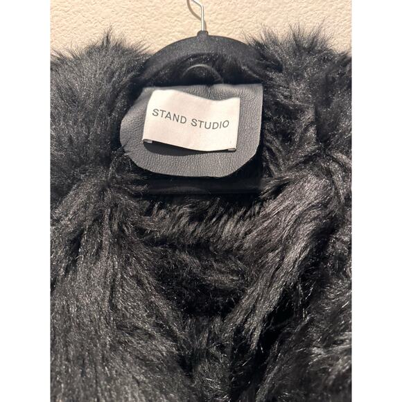 STAND STUDIO Carrie Faux Shearling Biker Jacket EU36/US4 - Picture 9 of 9